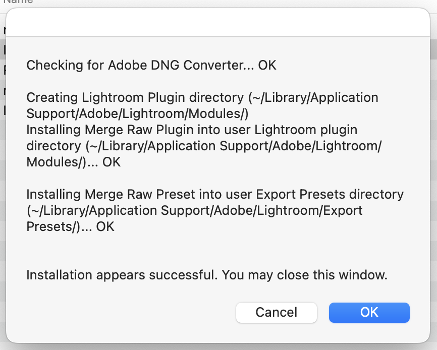 Installation success